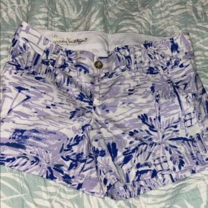 Lilly Pulitzer Lavender and Blue Jean Shorts